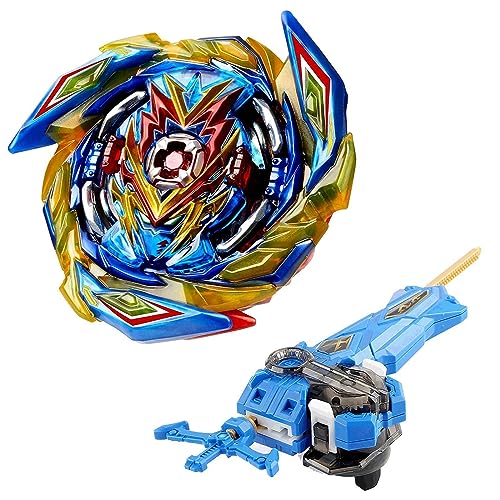 Netoke Gyro Burst Kreisel Set, 4D Metall Fusion Kampf Kreisel, Mit Battling B-200 Heiliges Schwert Launcher LR Geschenk-Set, Modelle: B-163 von Netoke