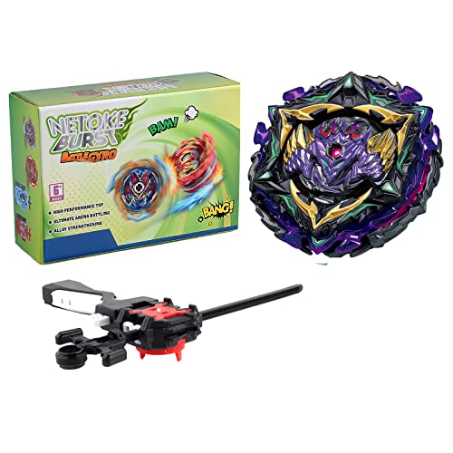 Netoke Gyro Burst Kreisel Set, 4D Metall Fusion Kampf Kreisel, Mit Battling Launcher Geschenk-Set, Jugendkampfspiele Wettbewerbsspielzeug, Modelle: B-175 von Netoke