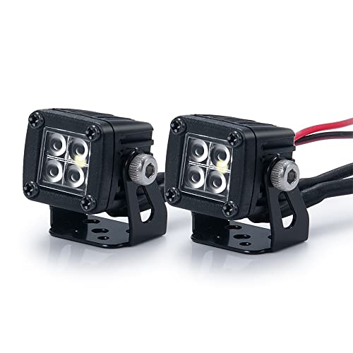 Nettoppo Modifizierte Scheinwerfer Spotlights Car Top Lights Bumper Lights für AXIAL SCX10 TRX4 TRX6 1/10 RC Crawler Car,A von Nettoppo