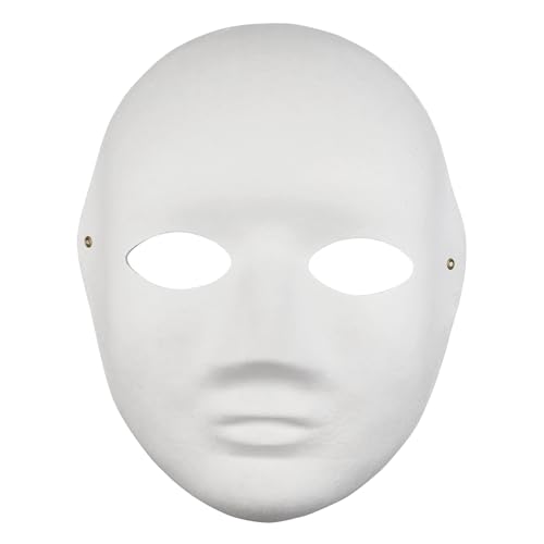 Netuno 12x Blanko-Maske Mensch klein blank zum selbst Bemalen Gestalten Maskerade-Masken Gesichtsmasken Papiermasken für Karneval Cosplay Halloween Kostüm Party Masken Theatermaske von Netuno