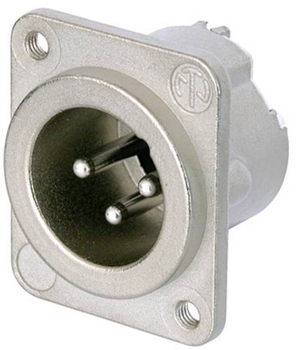 Neutrik NC3MD-LX-M3 XLR-Steckverbinder Flanschstecker, Kontakte gerade Polzahl: 3 Silber 1St. von Neutrik