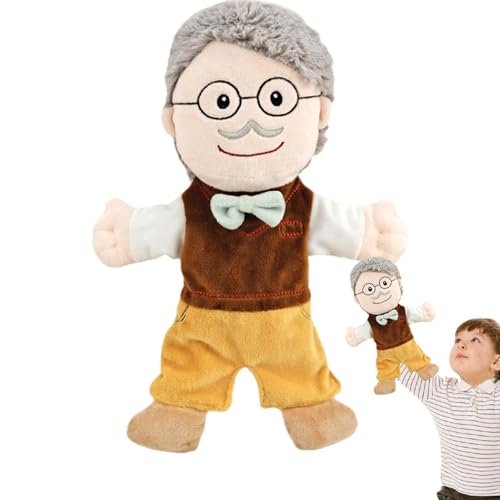 Handpuppen Kinder - 11,8 In Mädchen Puppenhandwerk, Familienpuppenshow | Weiche Plüsch-Handpuppe, Hautfreundlicher Stoff, Geruchsfreies Material, Interaktives Geschichtenerzählen Spielzeug, Puppenthea von NevPuose