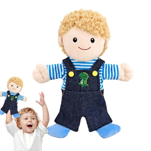 Handpuppen Kinder - 11,8 In Mädchen Puppenhandwerk, Familienpuppenshow | Weiche Plüsch-Handpuppe, Hautfreundlicher Stoff, Geruchsfreies Material, Interaktives Geschichtenerzählen Spielzeug, Puppenthea von NevPuose