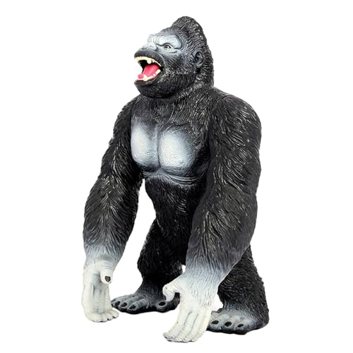 NevPuose Affenfiguren, Gorilla -Figuren - Roaring Gorilla Toys & Figur | Dschungeltiere, wildes Leben Dschungel Tiermodell, Kuchen -, Desktop -Dekoration für Mädchen von NevPuose