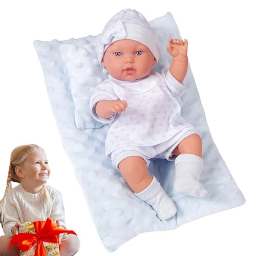 NevPuose Reborn Doll, realistische wiedergeborene Puppen - Echte Kinderpuppenspielzeug | 12 -Zoll -Spielzeug für schlafende Begleiter Simulation für Mädchen, realistisches beruhigender Vorräte von NevPuose