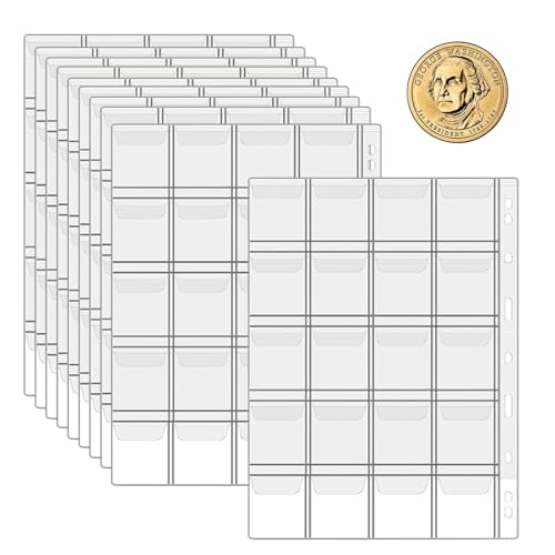 Paper Money Collection Album - Currency Collection Book, Coin Holder Album | Transparente Seiten, Tragbarer Sammlerspeicher, Sicherer Währungsorganisator, Langlebiges Banknote -Album, Keepsake Gift, B von NevPuose