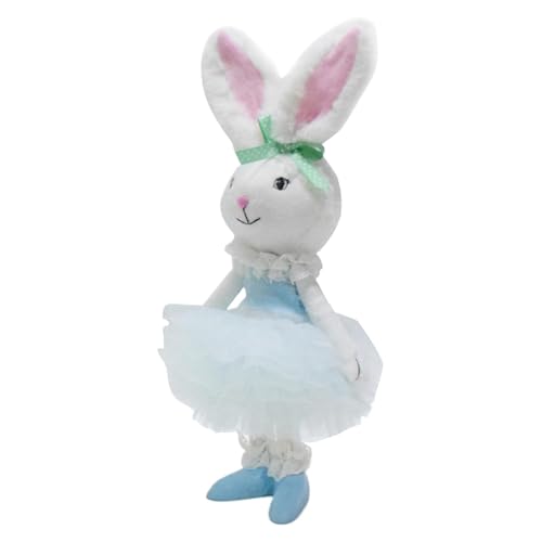 Nevalerra Osterhase gefüllt - Kaninchen gefüllt, süß und sanft matschig, Osterhasen mit Kleid | Rabbit Rabbibible Toy, Bunny Toy von Nevalerra