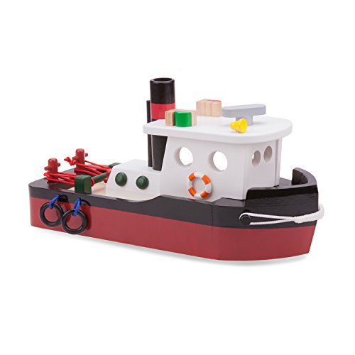 New Classic Toys 10905 Wooden Tugboat Disney New Classic Toys-10905-Harbor Line-Schlepper, 1 von New Classic Toys