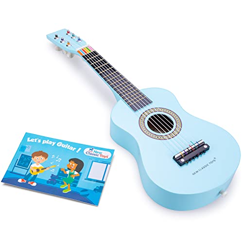 New Classic Toys - 10342 - Musikinstrument - Spielzeug Holzgitarre - Blau von New Classic Toys