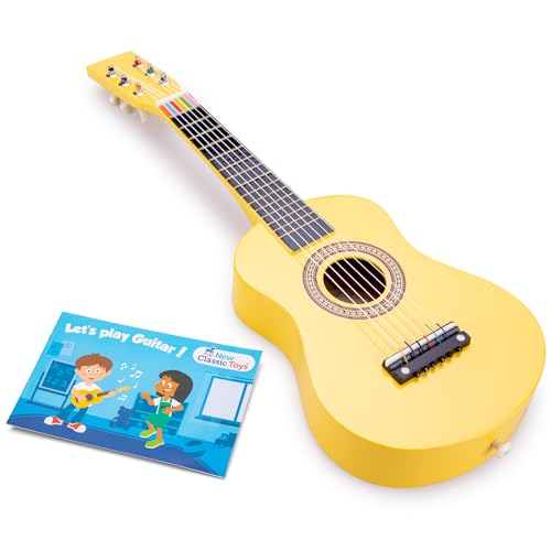 New Classic Toys - 10343 - Musikinstrument - Spielzeug Holzgitarre - Gelb von New Classic Toys