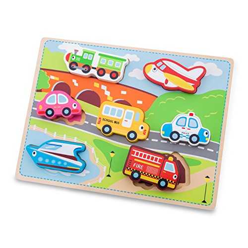 New Classic Toys - 10520 - Fahrzeuge Puzzle mit großen Teilen von New Classic Toys