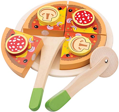 New Classic Toys - 10586 - Kinderrollenspiele - Salami-Pizza Schneiden von Eitech