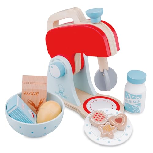 New Classic Toys 10702 New Classic Toys-10702-Kinderrollenspiele-Mixer mit Zubehör, Rot, Mixer von New Classic Toys