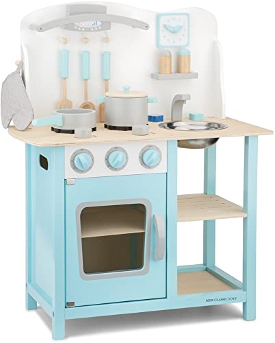 New Classic Toys 11057 Kitchenette-Bon Appetit-Blue, Multicolore Color von New Classic Toys