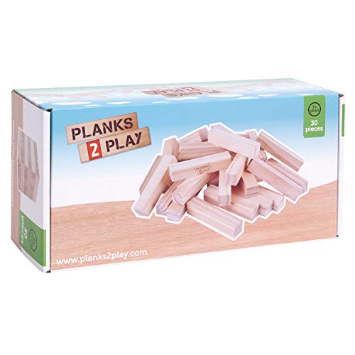 Planks 2 Play - 30 große Holzsäulen von New Classic Toys