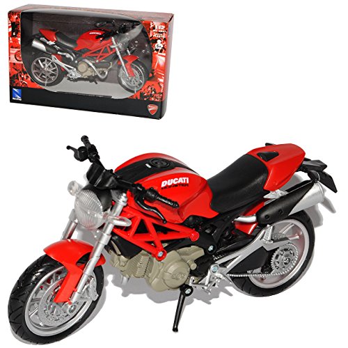 New Ray Ducati Monster 1100 2010 Rot StrassenveRSion 1/12 Motorradmodelle Motorrad Modell von New Ray