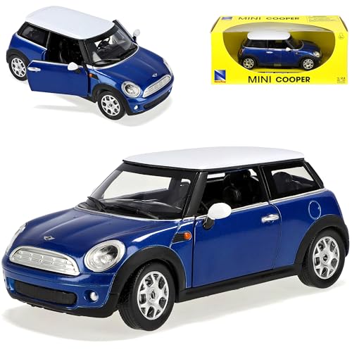 New Ray Mini Cooper Neu New 2. Generation 2008 Blau Blue 1/24 Modellauto Modell Auto von New Ray