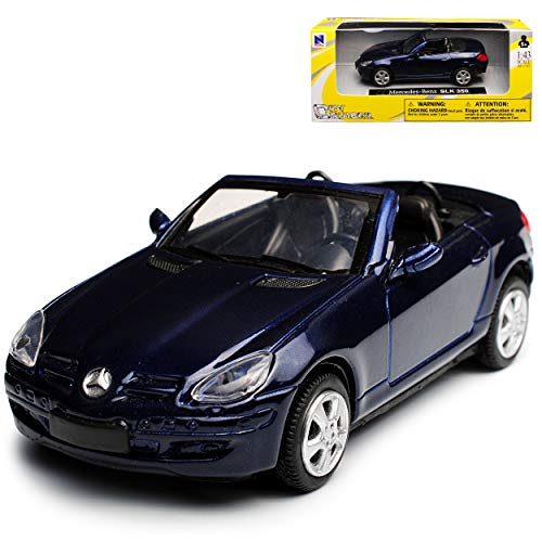 New Ray Mercedes-Benz SLK R171 Cabrio Dunkel Blau 2. Generation 2004-2011 1/43 Modell Auto von NewRay