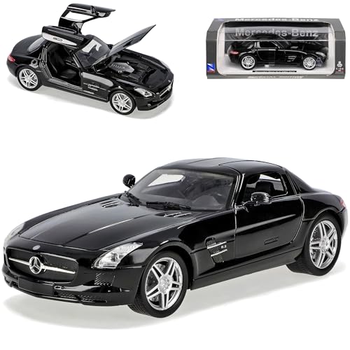 NewRay Mercedes-Benz SLS AMG Coupe Schwarz 1/24 Modellauto Modell Auto von NewRay