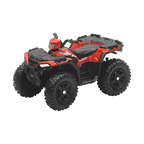 NewRay – Miniatur-Nachbildung – Polaris Sportsman XP – Geländefahrzeug – Modell zum Sammeln und Spielen für Quad-Fans – Rot – 2018 – 07363 von NewRay