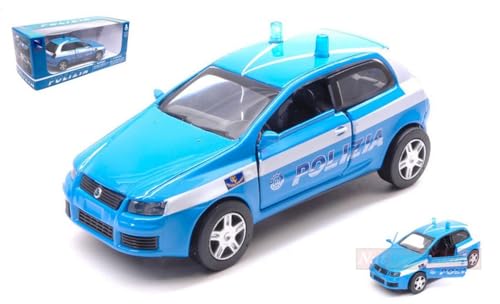 NewRay Polizeiwagen-Modell Polizia 1:32 STILO, Kompatibel mit Fiat Stilo, Metall, Unisex, Hobbyisten und Sammler, ab 14 Jahren, Polizei, Erwachsener, 1 Count, 1.2 kg, 8944993084970 von NewRay