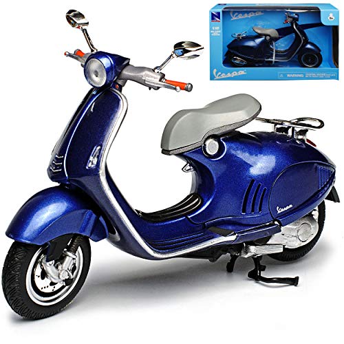 NewRay Vespa Piaggio 946 Blau Grau Ab 2013 1/12 Modell Motorrad mit individiuellem Wunschkennzeichen von NewRay