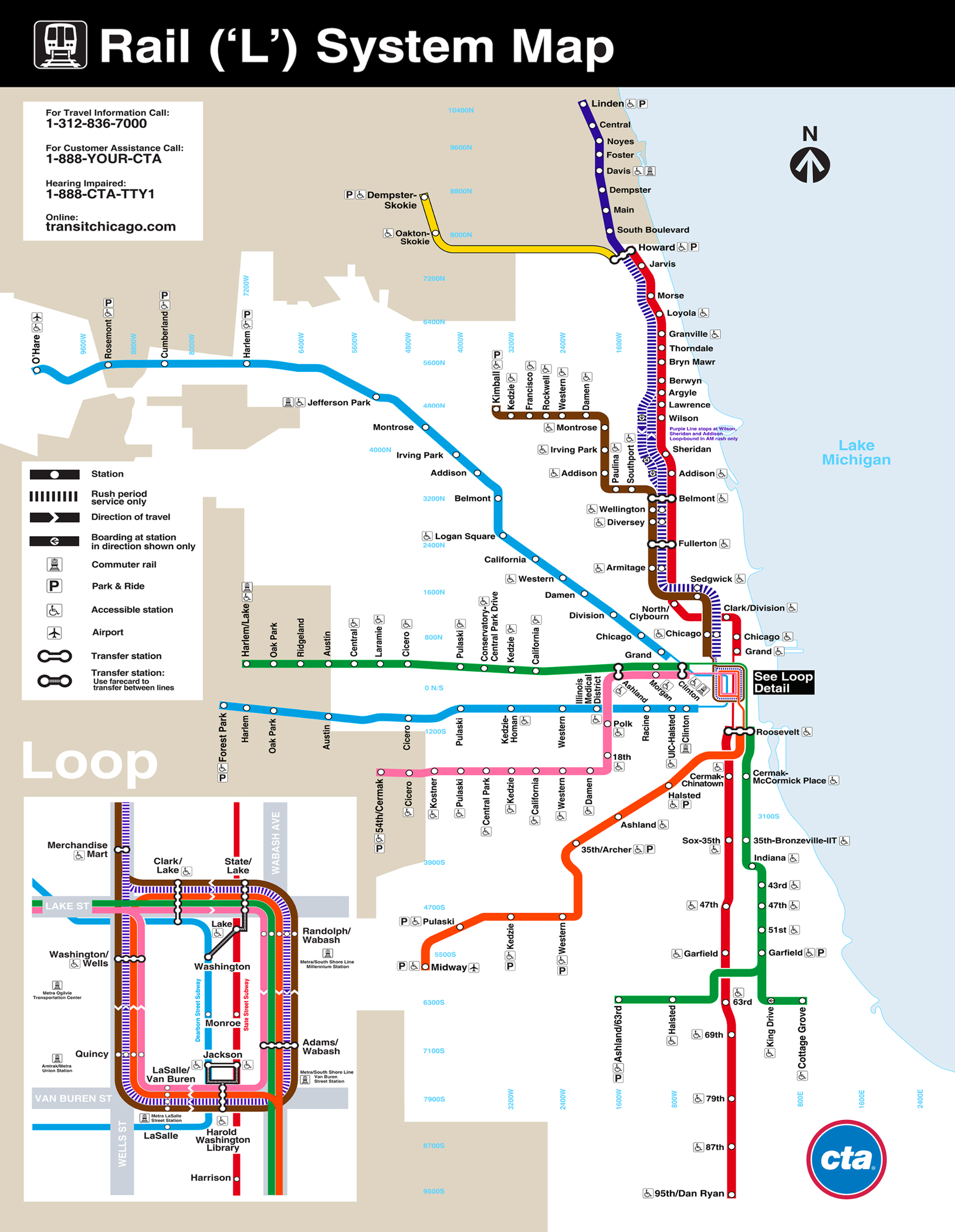 New York Puzzle Company Chicago Transit Map Mini 100 Teile Puzzle New-York-Puzzle-SW111 von New York Puzzle Company