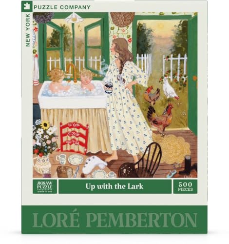 New York Puzzle Company Loré Pemberton Up with The Lark – 500-teiliges Puzzle für Familienspielabende von Loré Pemberton von New York Puzzle Company