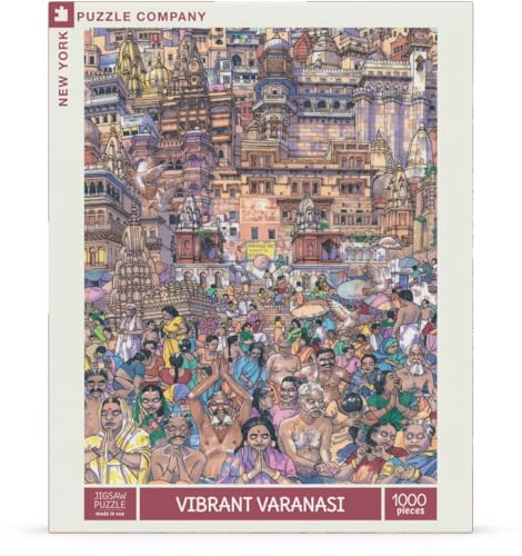 New York Puzzle Company Max Tilse Vibrant Varanasi – 1000 Teile Puzzle für Erwachsene von Max Tilse von New York Puzzle Company