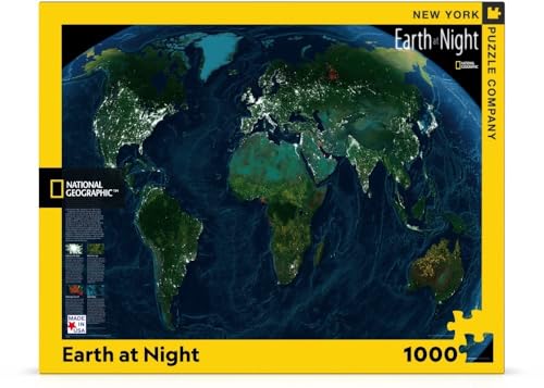 New York Puzzle Company - National Geographic Earth at Night - 1000 Piece Jigsaw Puzzle von New York Puzzle Company