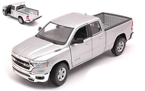 DODGE RAM 1500 DOUBLE CABINE PICK-UP 2019 SILVER 1:27 - Welly - Straßenauto - Die Cast - Modellbau von New