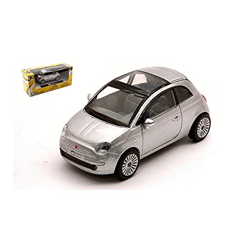 Fiat Nuova 500 2007 Silver 1:43 - New Ray - Straßenauto - Die Cast - Modellbau von New