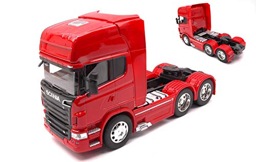 SCANIA R730 V8 (6x4) 2011 Red 1:32 - Welly - LKW - Die Cast - Modellbau von New