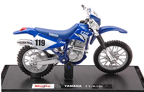 Yamaha TT-R250 CROSS Nr. 119 2005 BLUE 1:18 - Maisto - Motorrad - Die Cast - Modellbau von New