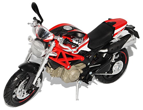 New Ray Ducati Monster 796 Rot No 69 1/12 Modell Motorrad mit individiuellem Wunschkennzeichen von NewRay