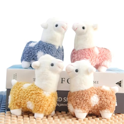 4pcs Alpaka Kuscheltier, Alpaka PlüSchtier Alpaka Spielzeug Kinder Alpaka SchlüSselanhäNger Alpaka Geschenke Stuffed Animals Alpaca Mini Kuscheltier Alpaca Baby Kuscheltier Alpaca Kuscheltier Alpaka von Newhope