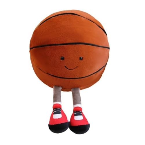 Newhope 28cm Basketball Plüschpuppen,Kreatives Lächeln Basketball Plüschkissen,Weiches Basketball Plüschtier,Niedliches Sportspielzeug,Cartoon Smiley Plüschpuppen,Spielzeug für Kinder von Newhope