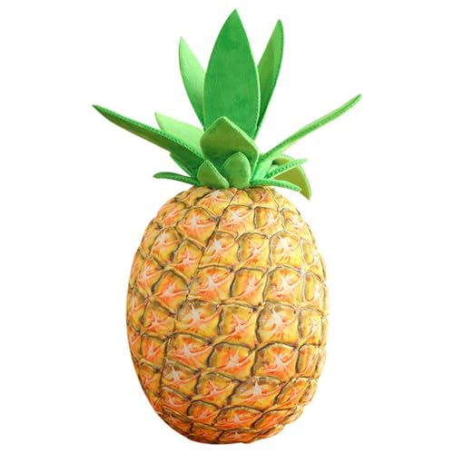 Newhope Gefüllter Ananas Plüsch Kissen, Süß Obst Kuscheliges Plüschtier Spielzeug Ananas Kuscheltier Weiches Schlafkissen Körperkissen Geburtstag Jungen Mädchen von Newhope