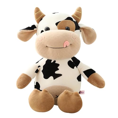 Newhope Kühe Kuscheltier Kawaii Plush, Tierische Kuh Kuscheltier Plüschtier, Cartoon Plüsch Puppe Kissen Kühe Weiche Kissen für Erwachsene und Kinder Geschenke (30cm) von Newhope