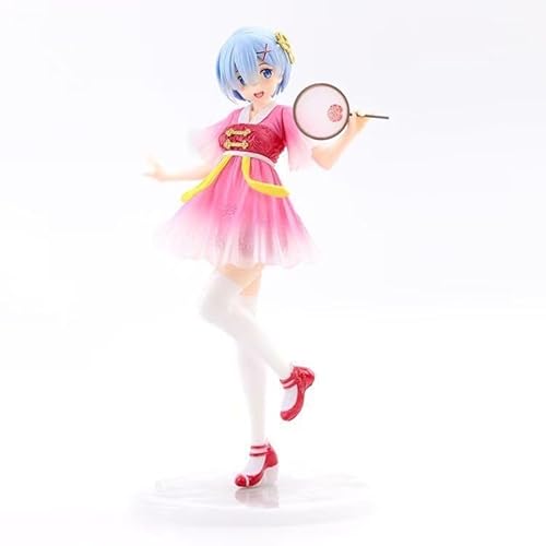 Newhope Rem Figur Statue Modell - 20cm Anime Re:0 Actionfigur Chinesische Alte Hanfu Kleid Stil Remu Figur Puppe Skulptur Handgemachte Sammlerstück Desktop Dekoration von Newhope