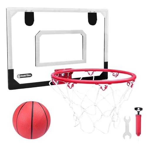 Newpop Basketballkorb Indoor Kinders, Basketball Korb Zimmer, Minis Basketballs Hoop Einhängen, Basketballkörbe Set, Kleiner Basketballkorbs und Basketball, An Die Tür Hängen, Kinderspielzeugset von Newpop