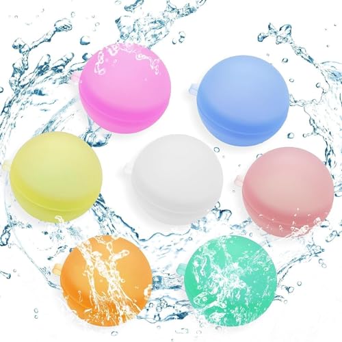 12 Stück Wasserbomben Wiederverwendbar Selbstschließend, Wasserbomben Magnetisch, Eine Sekunde Schnellfüller Wasserballons Set für Wasserspielzeug Pool Spielzeug Strandspielzeug von Newtic