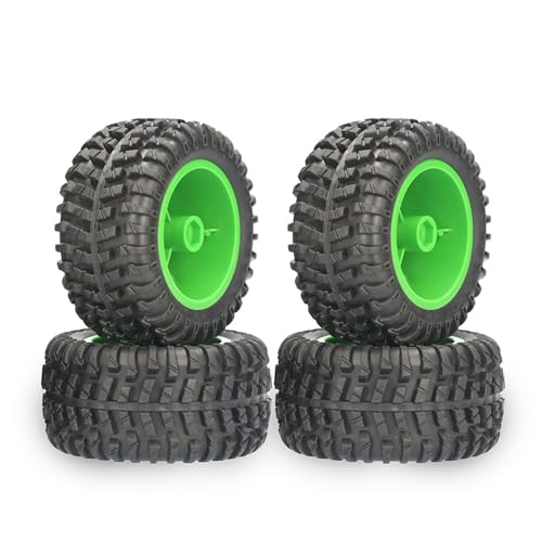 NexaPart 4pcs 110mm RC Car Tires 12mm Hex for 1/12 1/14 1/10 Rock Crawler RC Car Wltoys 12427 12429 12423 144001 124019 124018(Green) von NexaPart