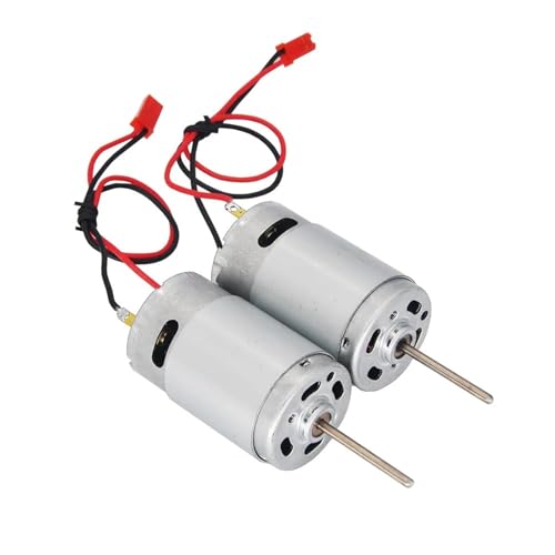 NexaPart RC-Zubehör 1 Paar 390 eingebauter Hochgeschwindigkeitsmotor mit Draht 13000 U/min/min 6 V-12 V DIY for RC-Köderschlepper-Boot-Unterwasserstrahlruder-Zubehör(with JST Plug) von NexaPart