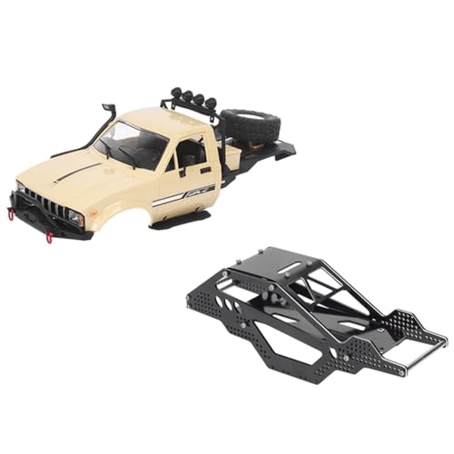 NexaPart RC-Zubehör 190 mm Radstand Karosserie for WPL C14 C24-1 1/16 RC Auto mit Chassis-Rahmen Karosserie for Axial SCX24 1/24 RC Auto von NexaPart