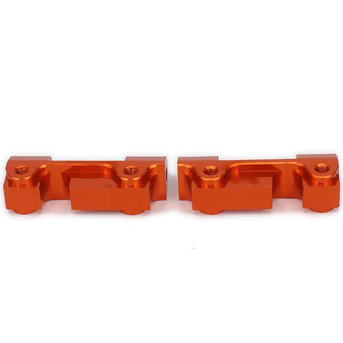 NexaPart RC-Zubehör 2 STÜCKE Aluminiumlegierung Vorne/Hinten Aufhängung Feste Halterung for RC Auto 1/10 FS Truck Buggy 53810 Hop-Up verbesserte Teile(Orange) von NexaPart