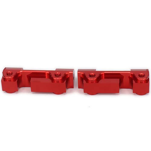 NexaPart RC-Zubehör 2 STÜCKE Aluminiumlegierung Vorne/Hinten Aufhängung Feste Halterung for RC Auto 1/10 FS Truck Buggy 53810 Hop-Up verbesserte Teile(Rood) von NexaPart