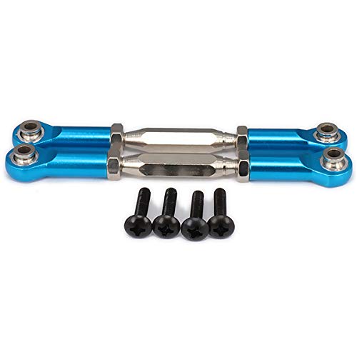 NexaPart RC-Zubehör 2 stücke Aluminium Einstellbare Servo Linkage Ziehen Lenkung Stangen Arme M4 Gewinde 3mm Loch 83-97mm Lange for 1/10 RC Modell Auto Hop-Up Teile(Blauw) von NexaPart