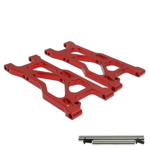 NexaPart RC-Zubehör 2 stücke Bearbeitete Aluminiumlegierung Front Lower Suspension Arm a-Arms for Rc Hobby Modell Auto 1-10 Vrx Octane Vetta Karoo Ftx Outlaw Upg(Rood) von NexaPart