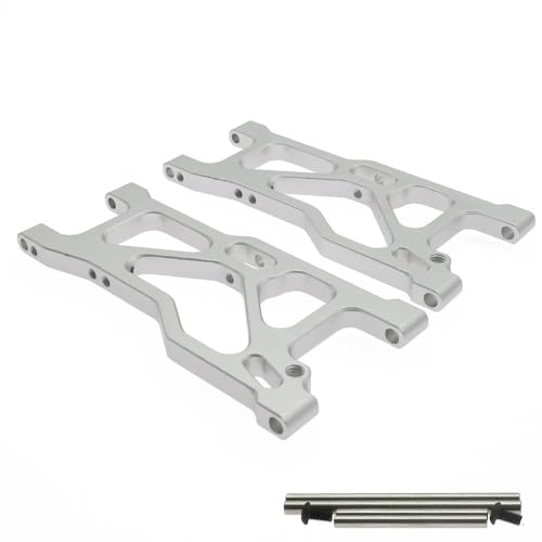 NexaPart RC-Zubehör 2 stücke Bearbeitete Aluminiumlegierung Front Lower Suspension Arm a-Arms for Rc Hobby Modell Auto 1-10 Vrx Octane Vetta Karoo Ftx Outlaw Upg(Silver) von NexaPart